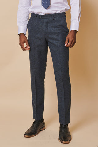 MARLOW - Blue Tweed Trousers