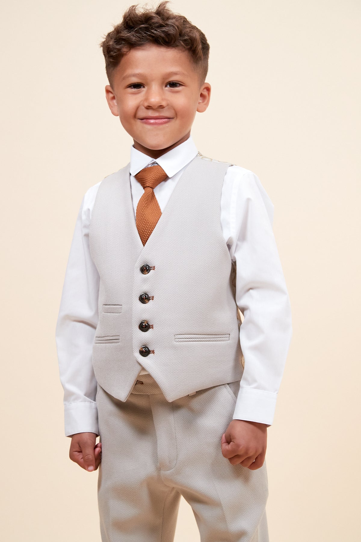 HM5 - Children's Stone Tailored Three Piece Suit-Childrens Suits-Marc Darcy-Marc Darcy