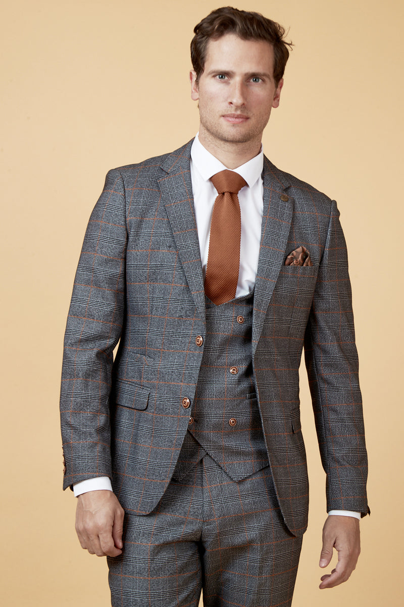 Jenson Grey Check Suit – Marc Darcy