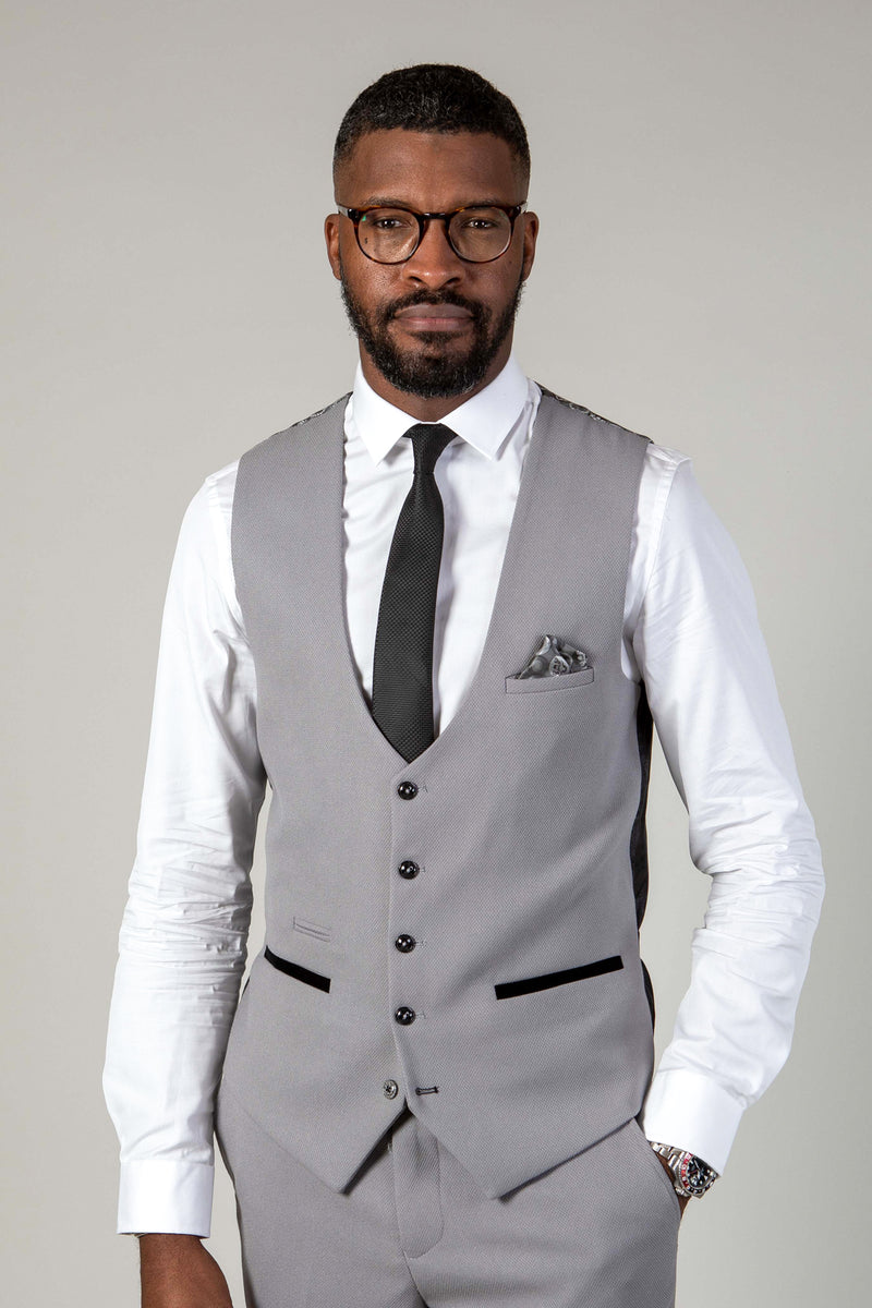 Grey pants hot sale and waistcoat