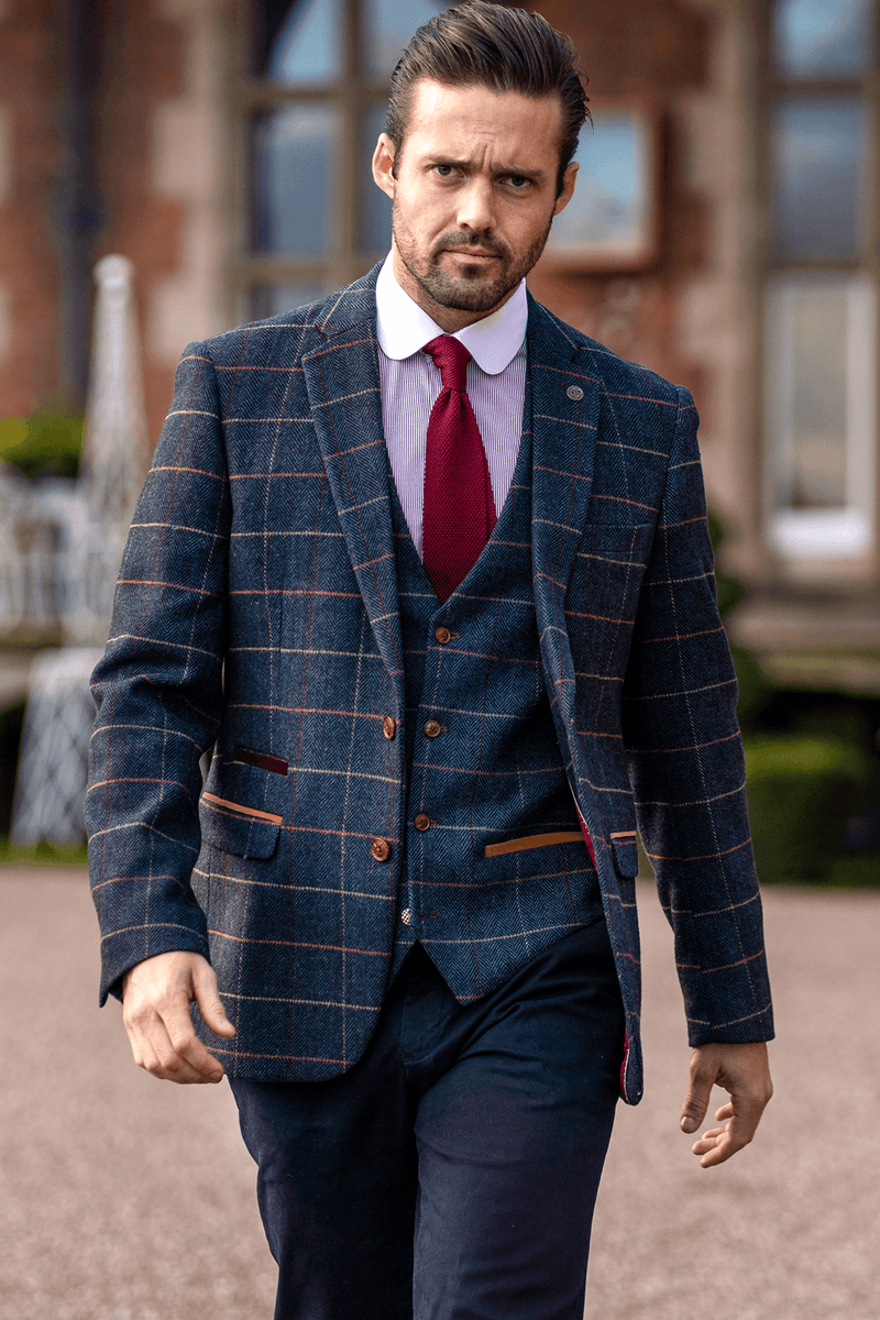 Marks and spencer tweed 2025 suit