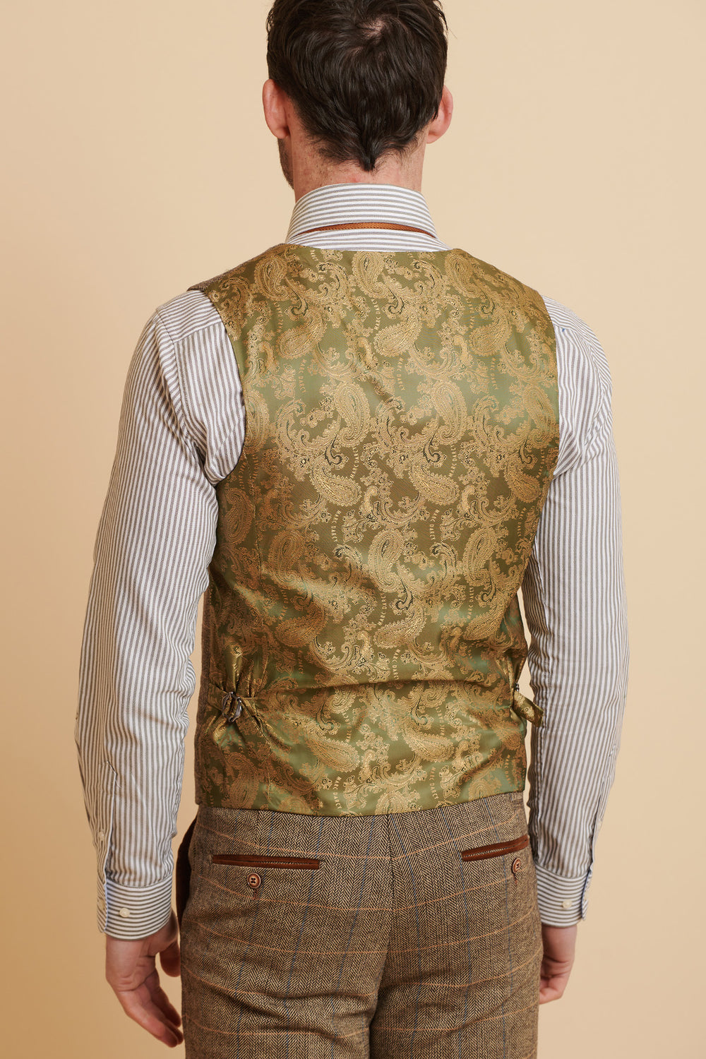 TED - Tan Tweed Check Waistcoat