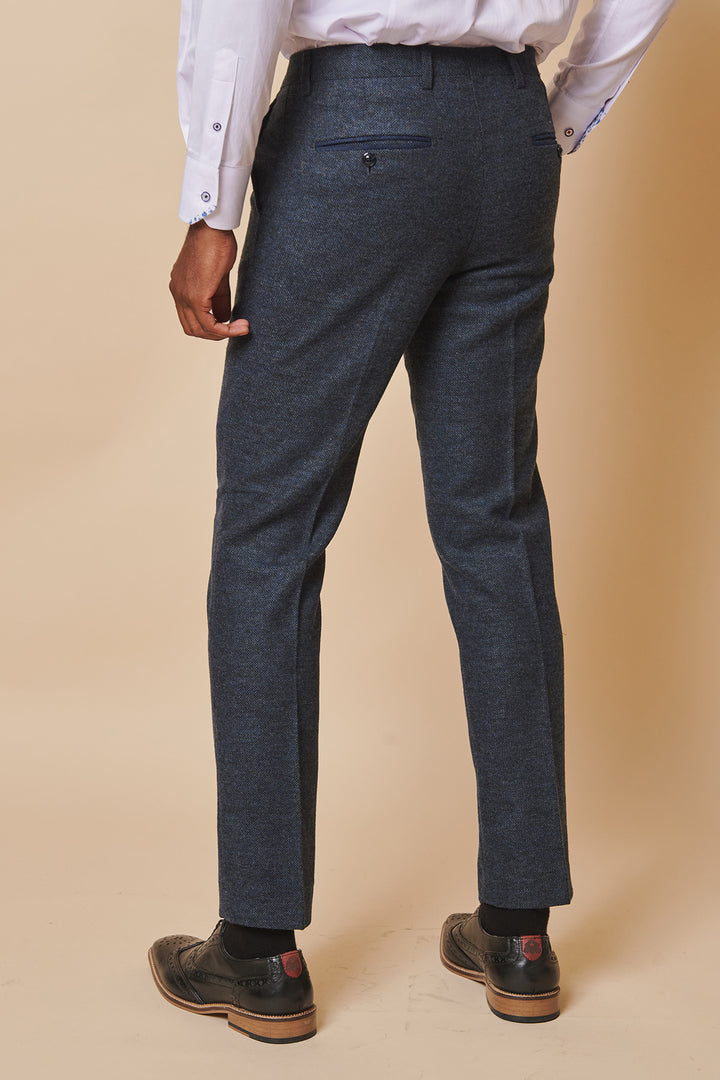 MARLOW - Blue Tweed Trousers
