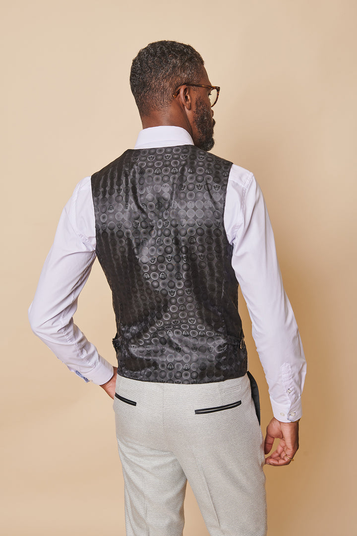 SPENCER - Stone Tux Lapel Three Piece Suit