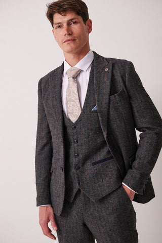 DOMINIC - Blue Grey Tweed Blazer