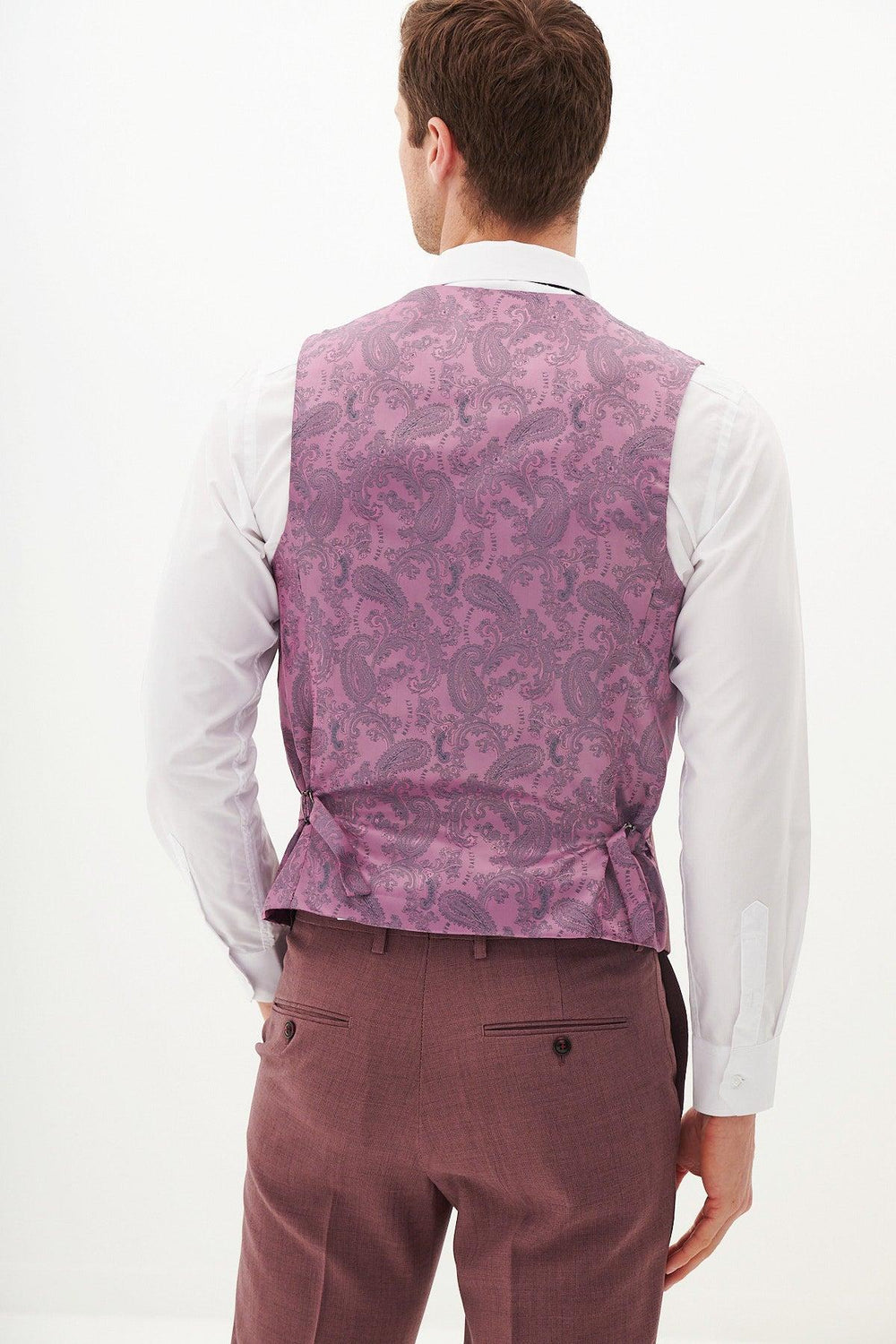 MONTY - Mauve Single Breasted Waistcoat