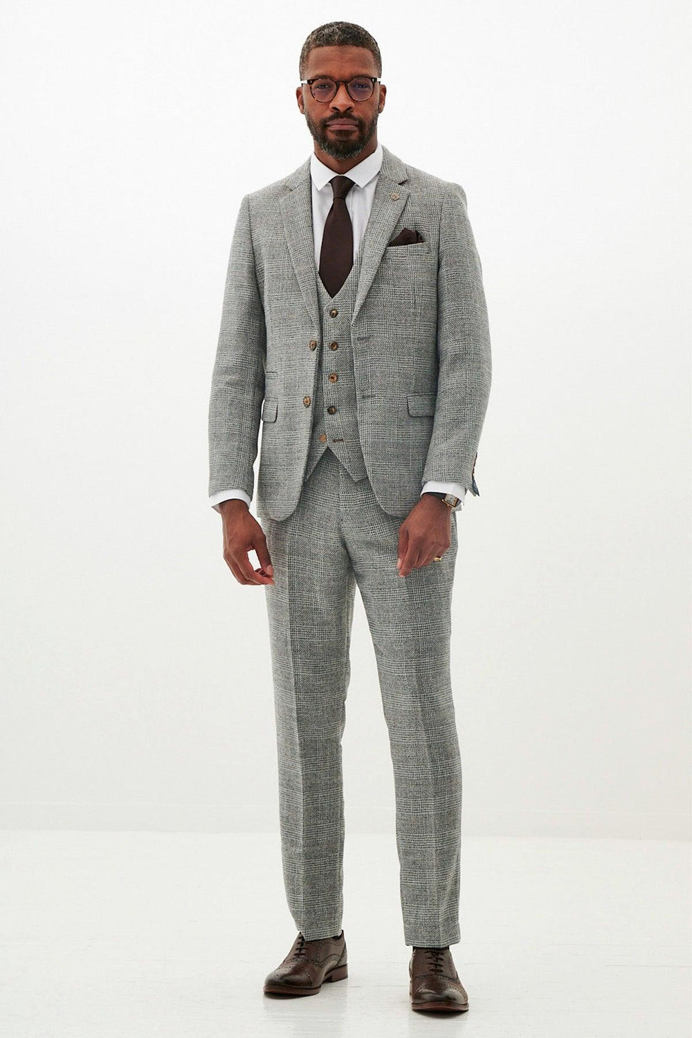 KRIS - Silver Grey Tweed Suit