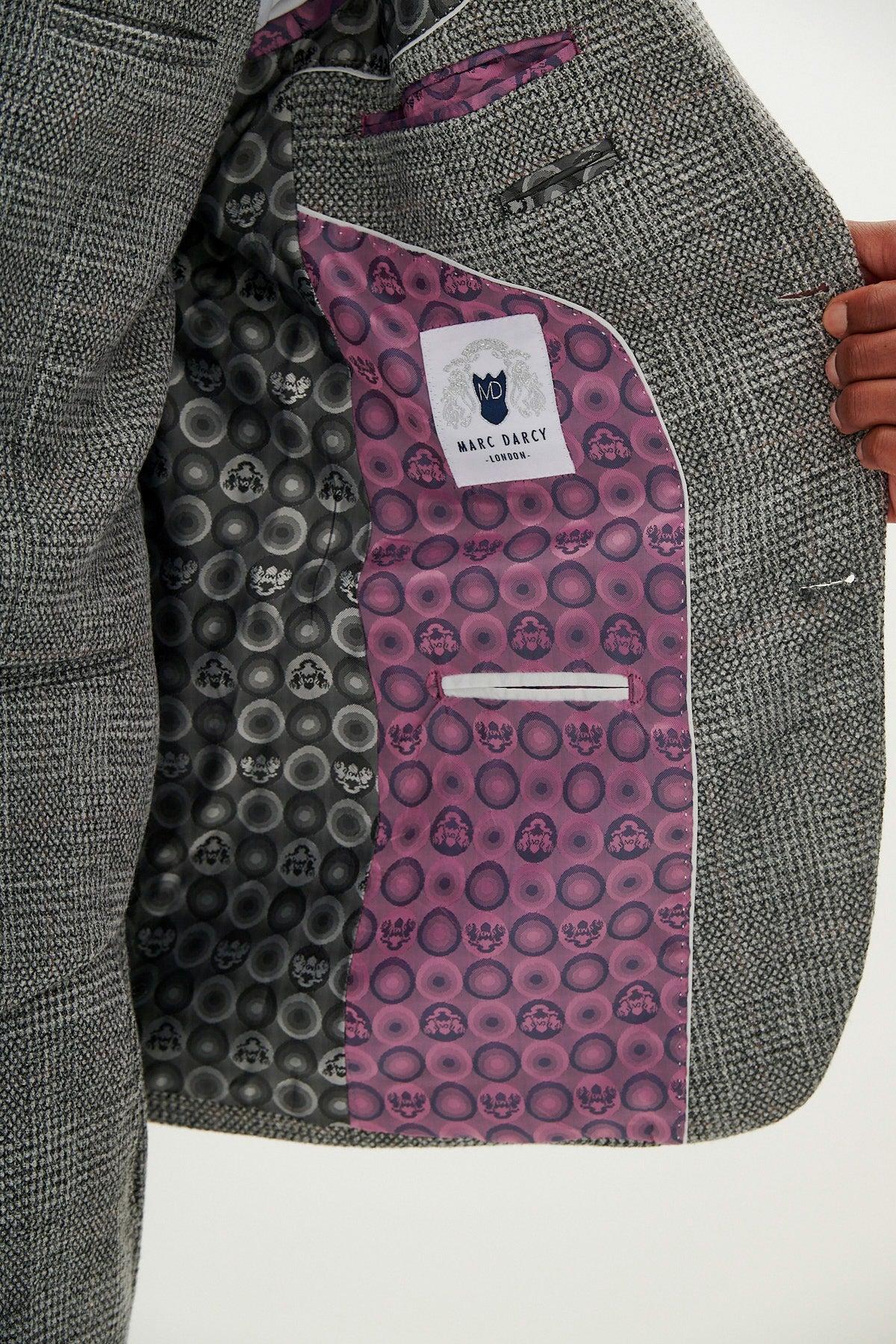 KRIS - Silver Grey Tweed Blazer with HM5 Stone Trousers