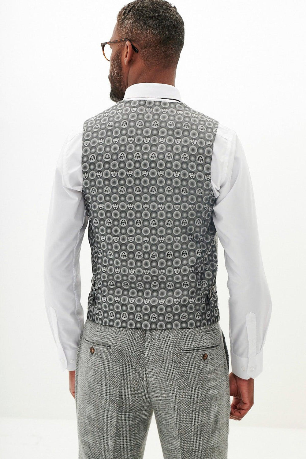KRIS - Silver Grey Tweed Waistcoat