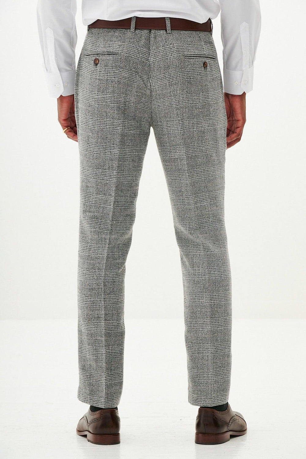 KRIS - Silver Grey Tweed Trousers