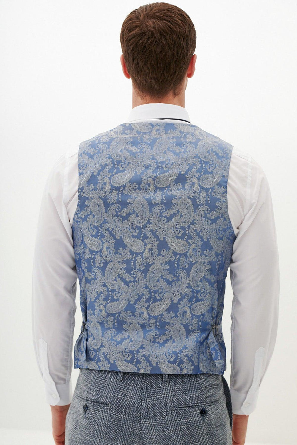 KRIS - Sky Blue Tweed Waistcoat