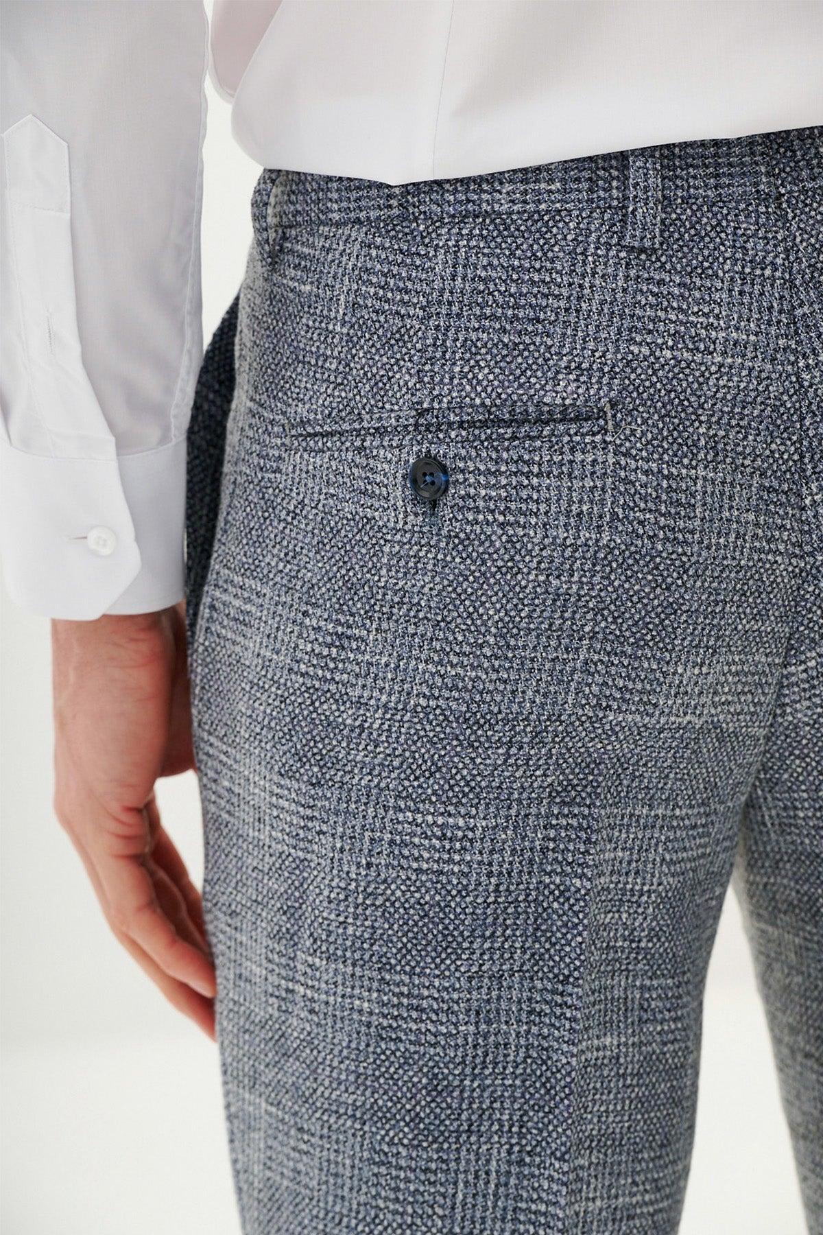 KRIS - Sky Blue Tweed Trousers – Marc Darcy