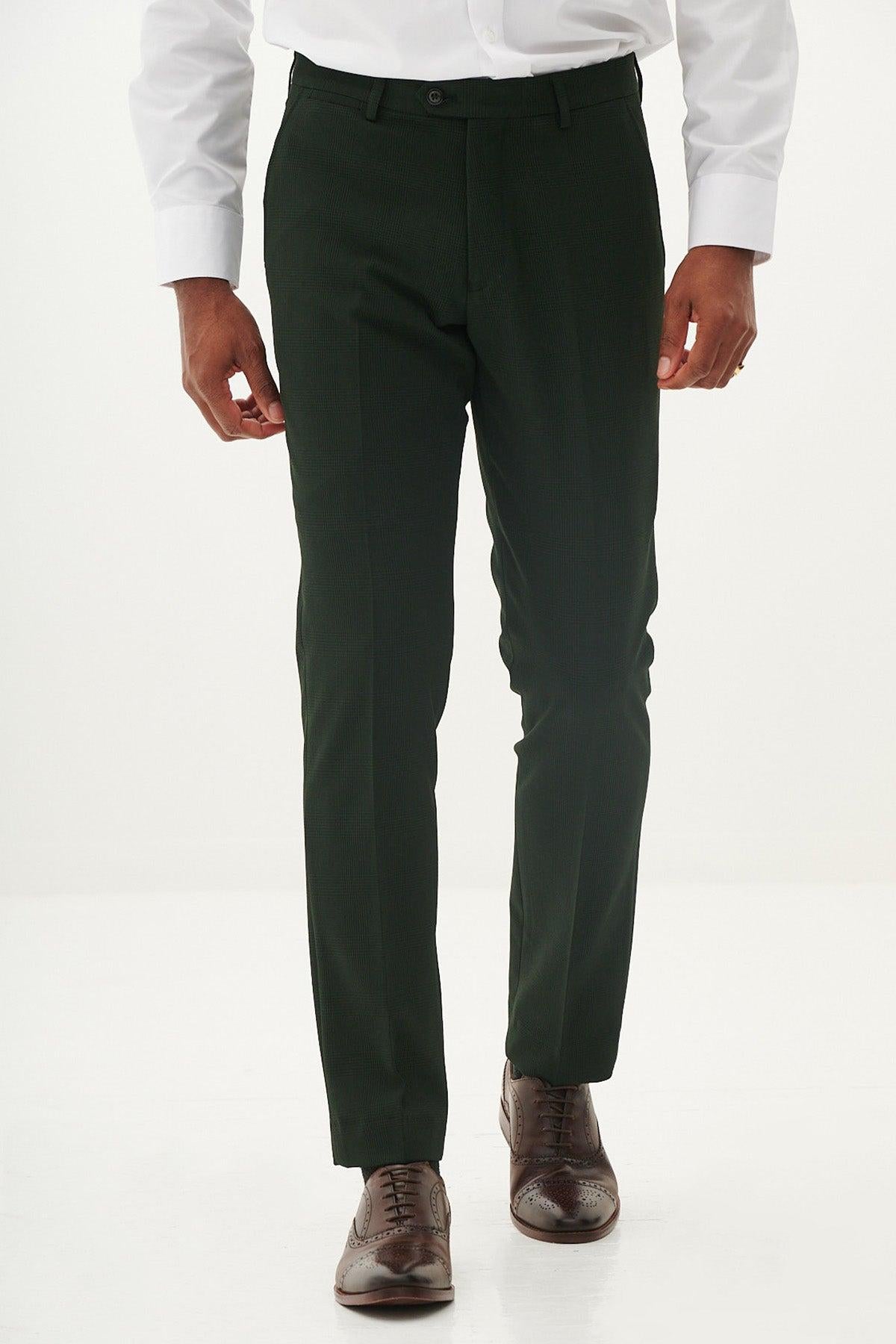 BROMLEY - Olive Green Double Breasted Two Piece Suit