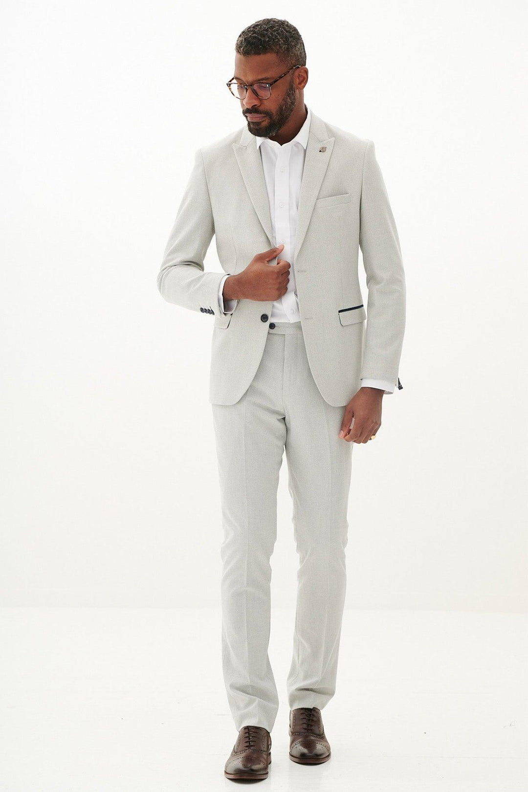 Suit White And Grey Coat White Shirt Grey Suit Coat With Khakis