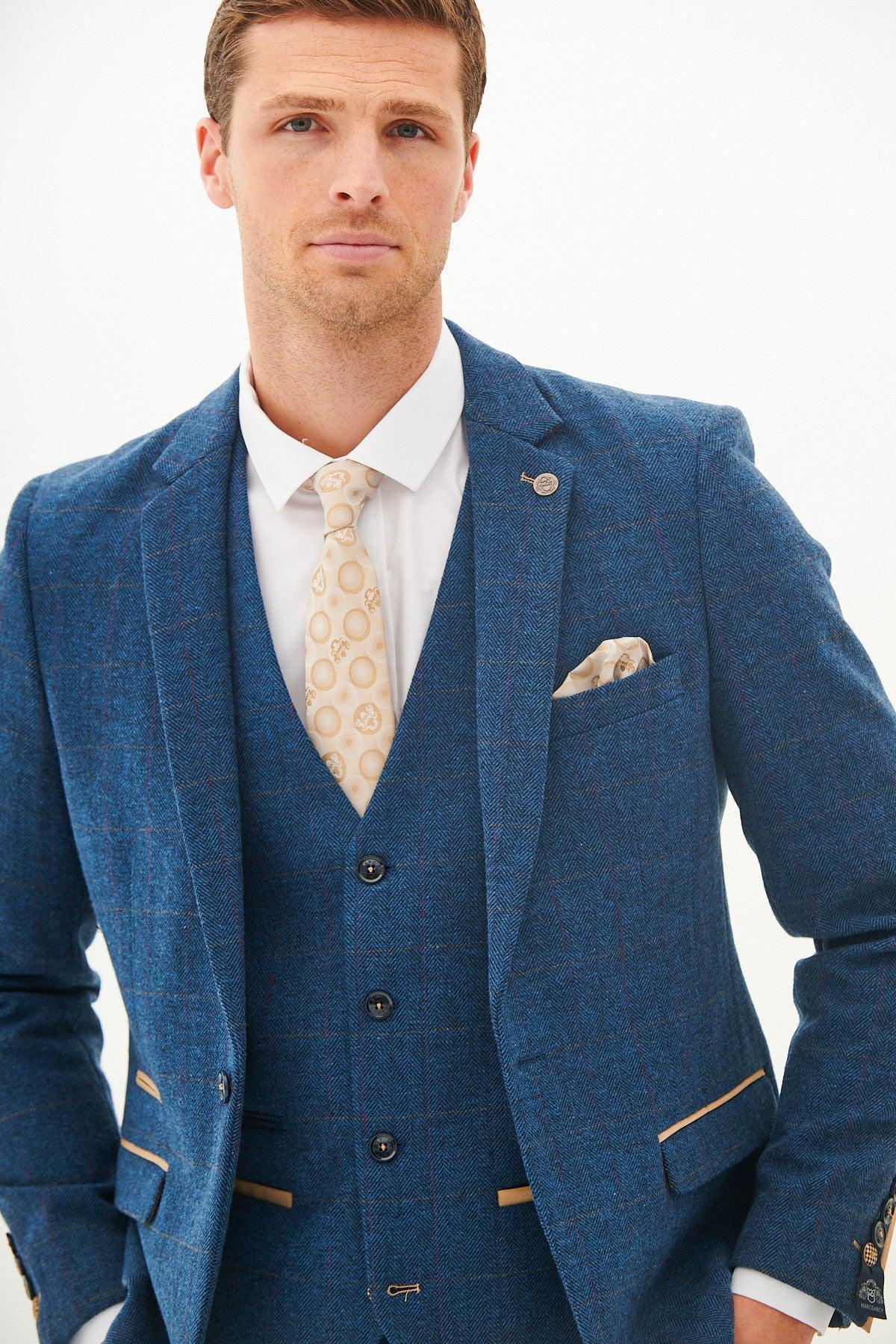 DION - Blue Tweed Check Blazer