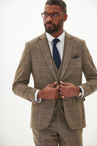 TED - Tan Tweed Check Blazer