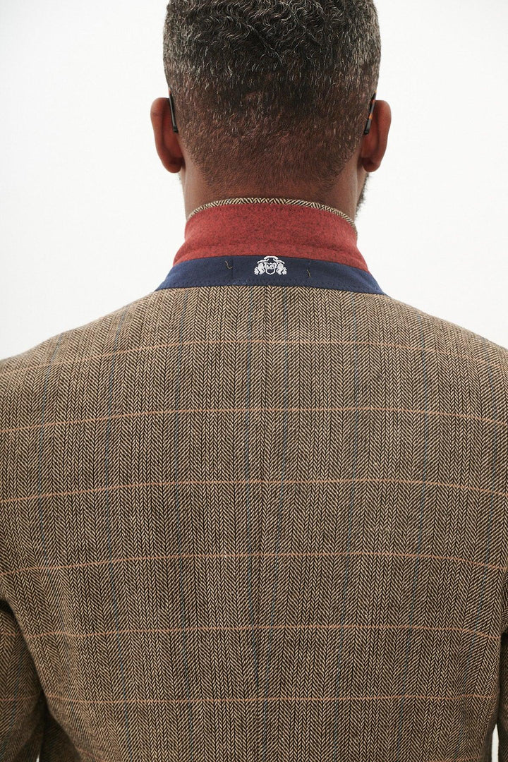 TED - Tan Tweed Check Three Piece Suit
