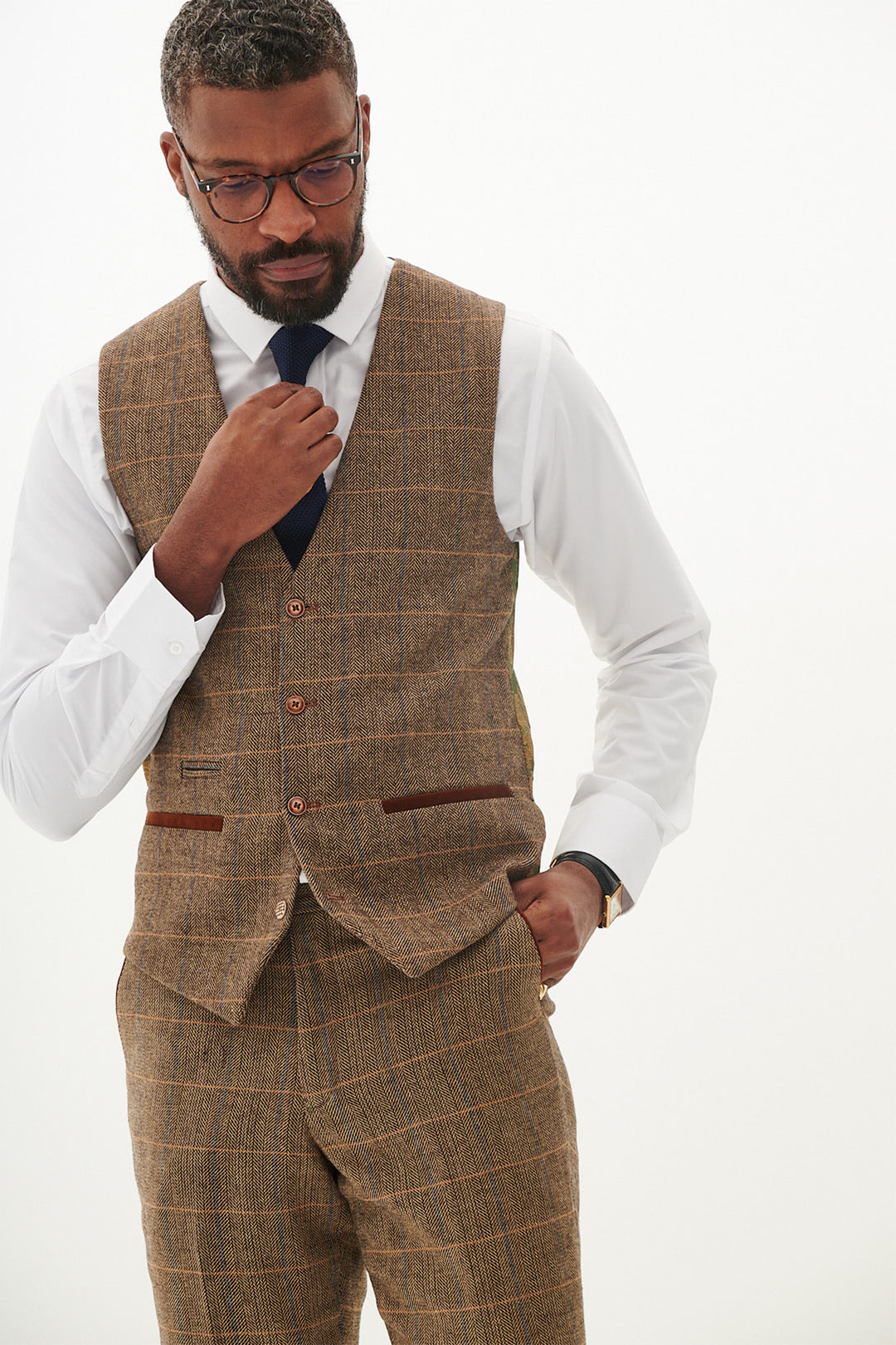 Tweed Suit Vest Brown Tweed Vest Wedding Dark Brown Groom Vests