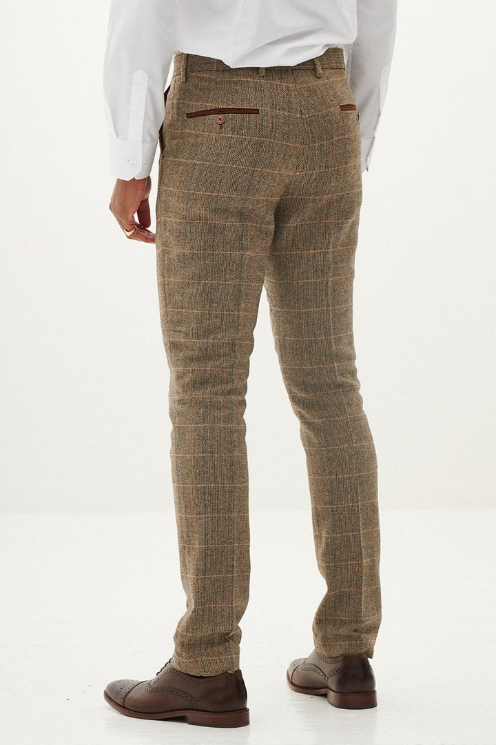 TED - Tan Tweed Check Three Piece Suit