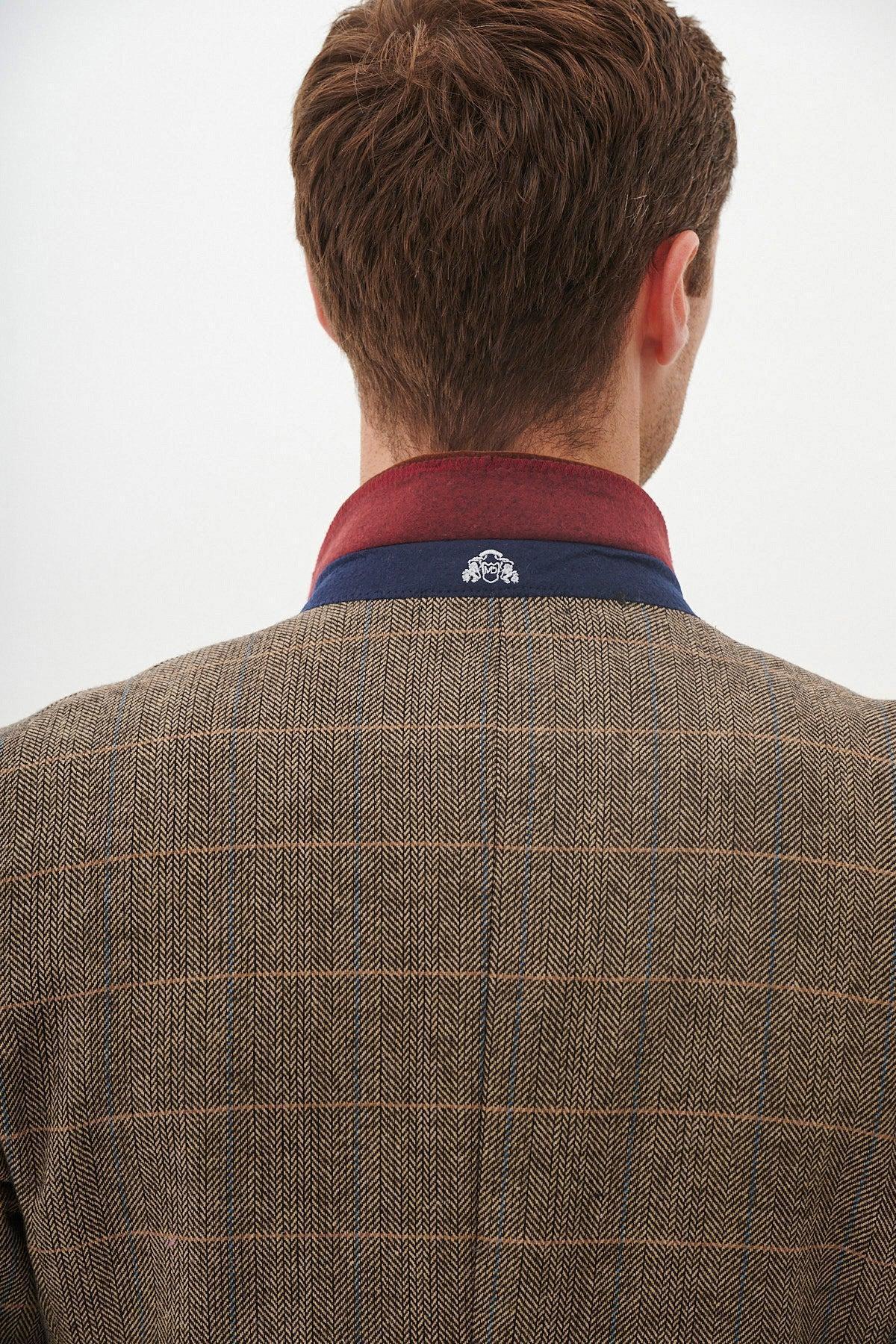 DX7 - Tan Tweed Check Three Piece Suit