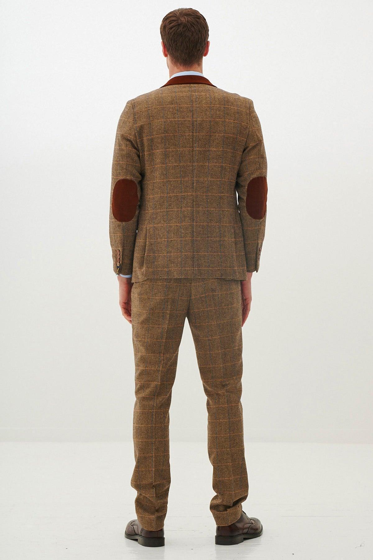 DX7 - Tan Tweed Check Blazer