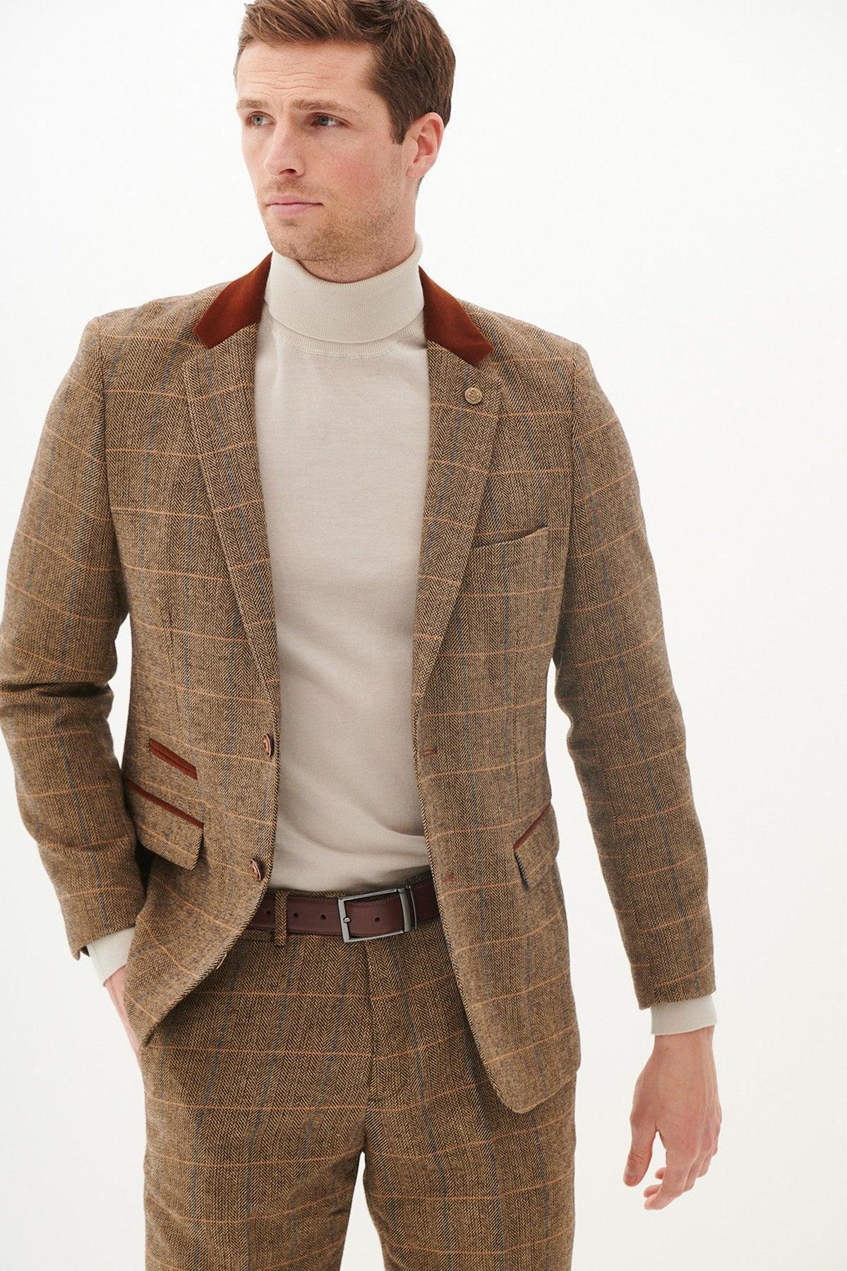 Heritage Tweed Check Blazer | Men's Tweed Blazer | Marc Darcy