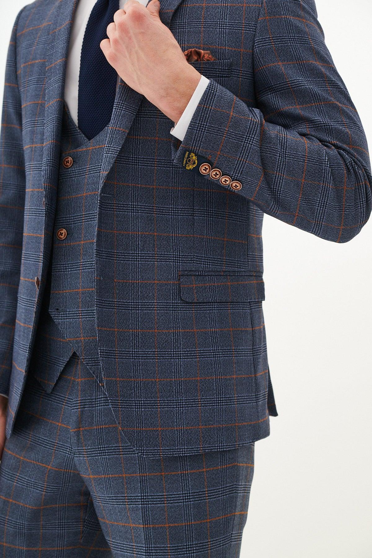 JENSON - Sky Blue Check Blazer