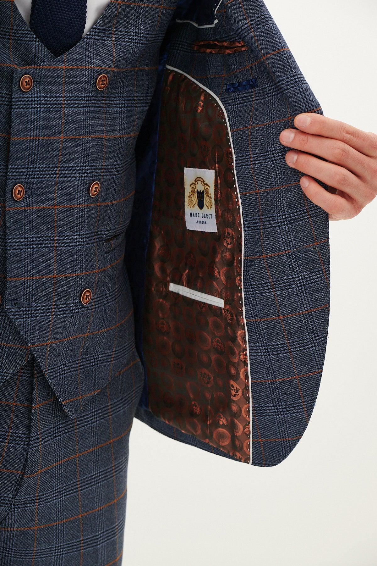 JENSON - Sky Blue Check Blazer