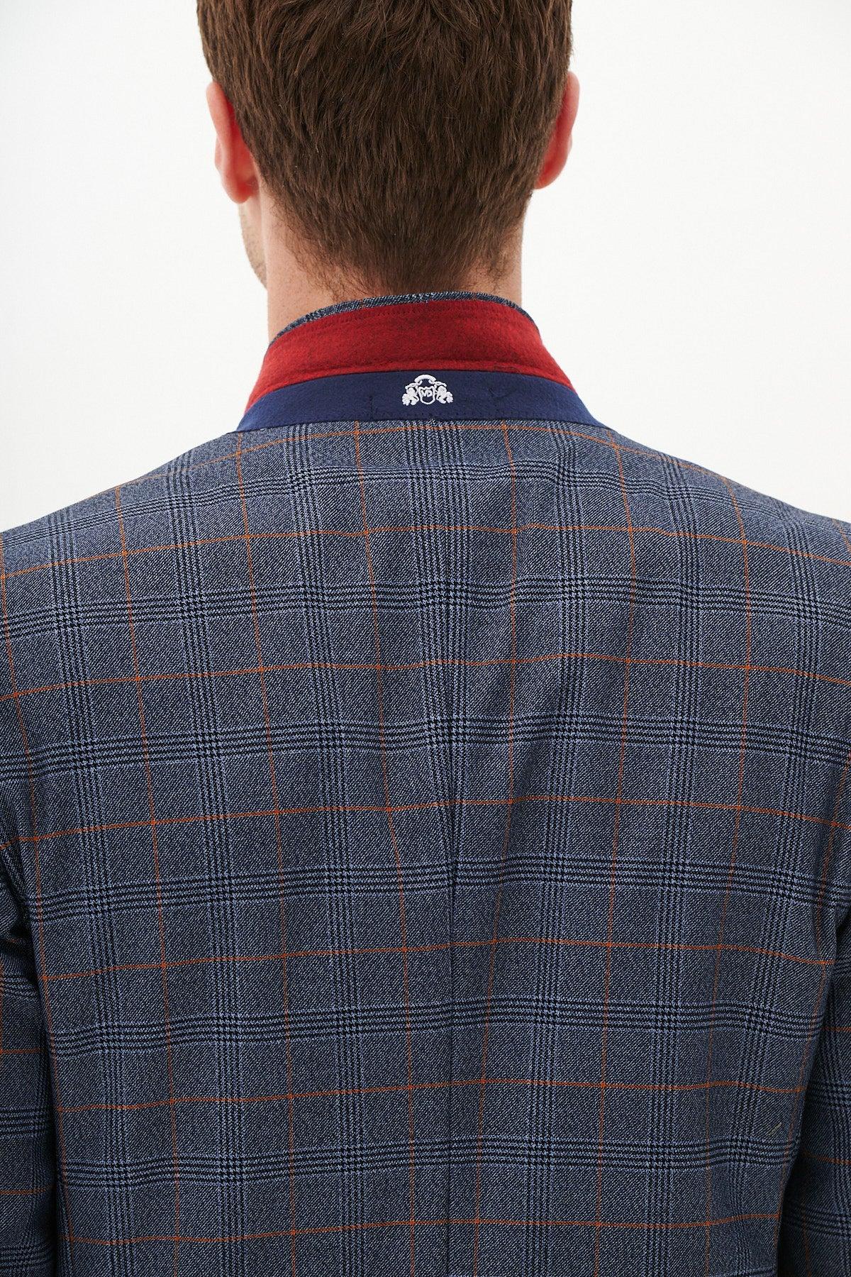 JENSON - Sky Blue Check Blazer
