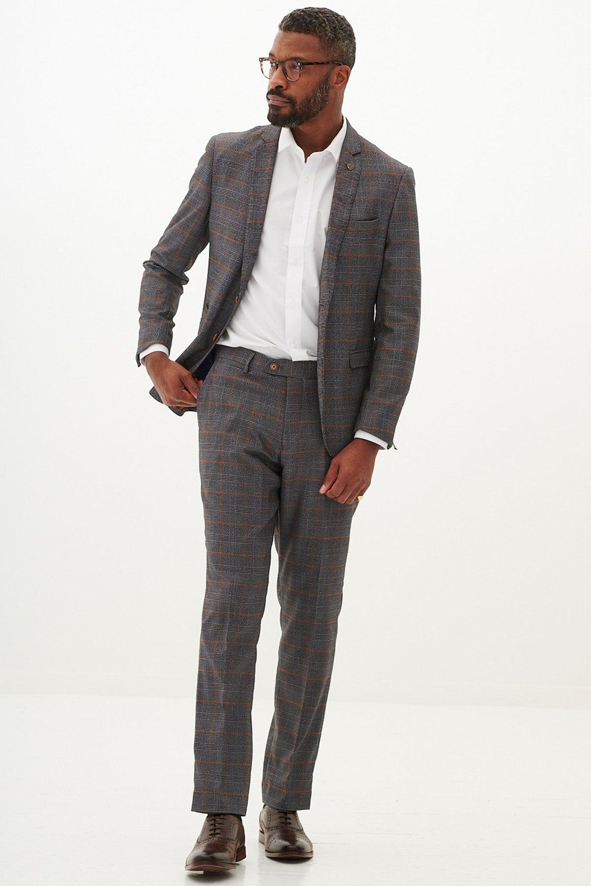 JENSON - Grey Check Two Piece Suit