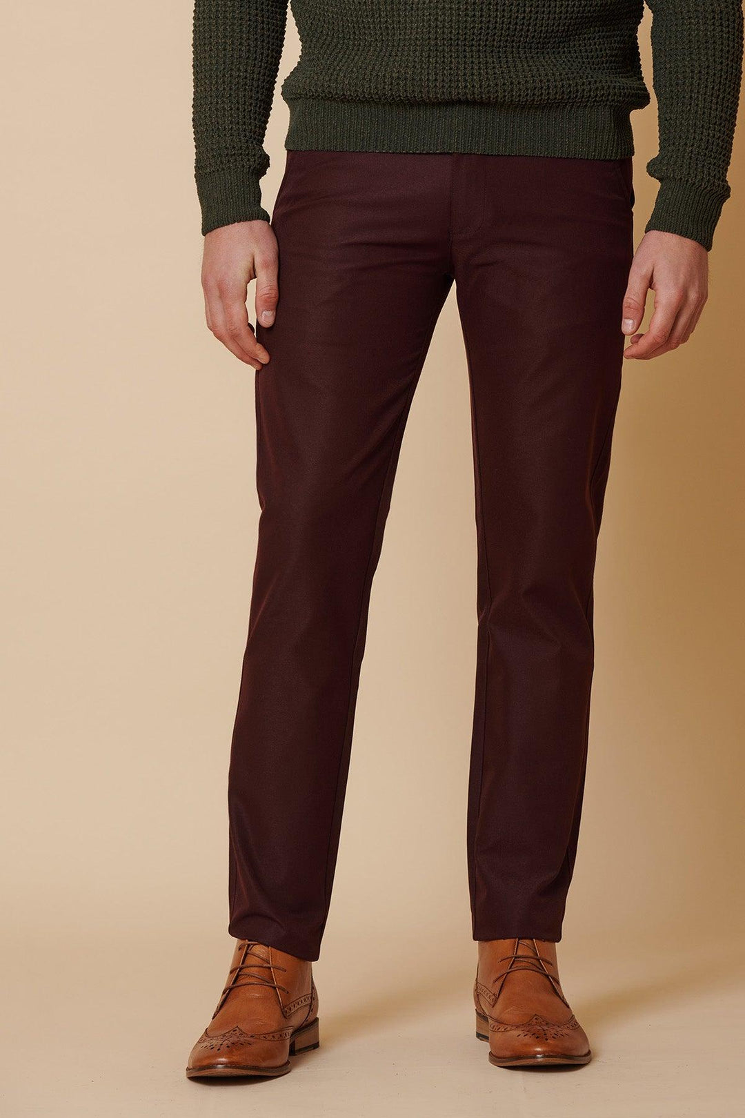 Men's Casual Shoes With Chinos Men's Chinos Dark Red Trousers