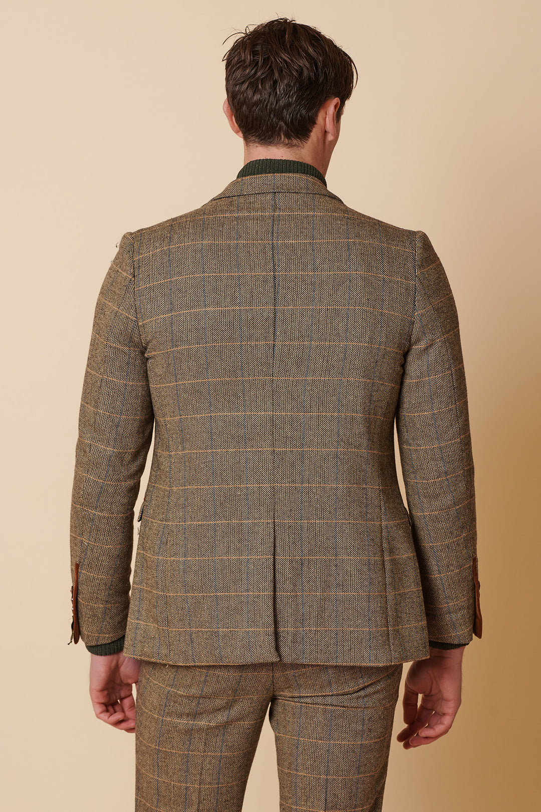 TED - Tan Tweed Check Two Piece Suit