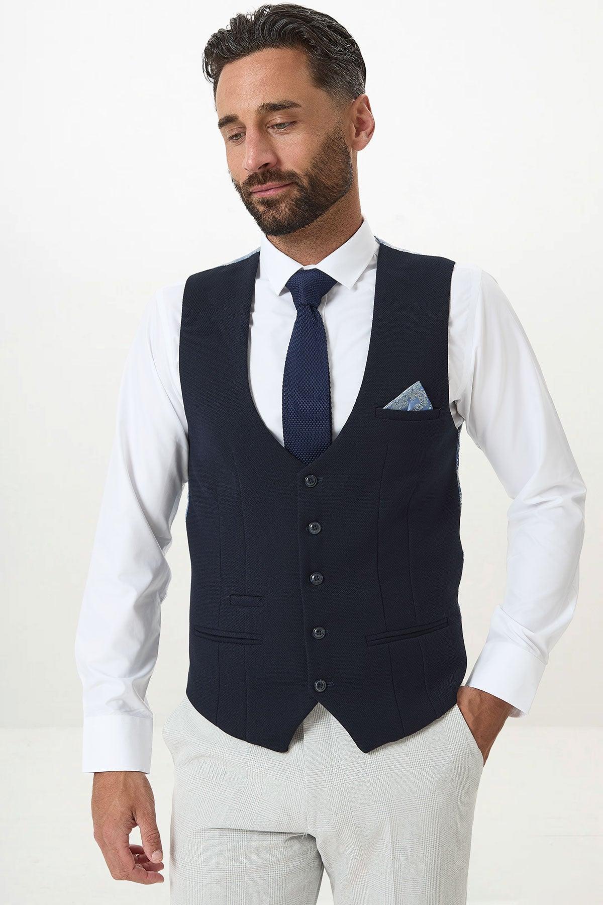 white shirt navy tie