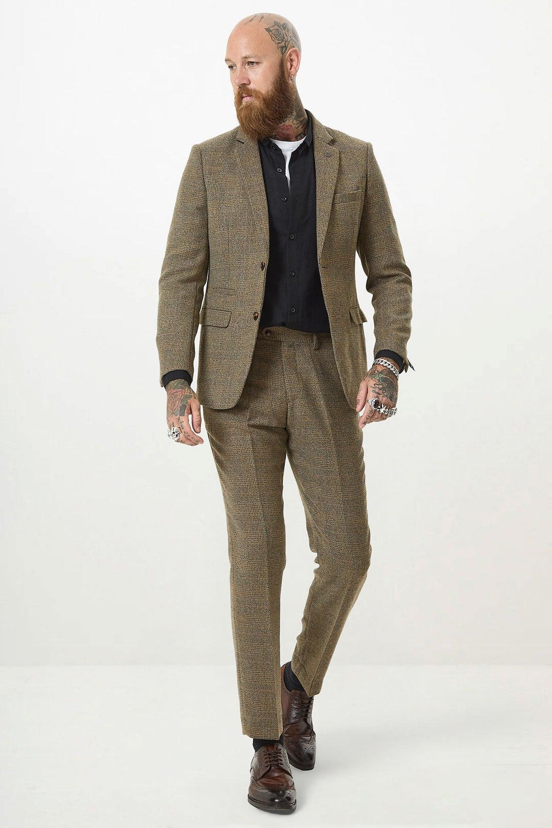 KRIS - Tan Tweed Two Piece Suit