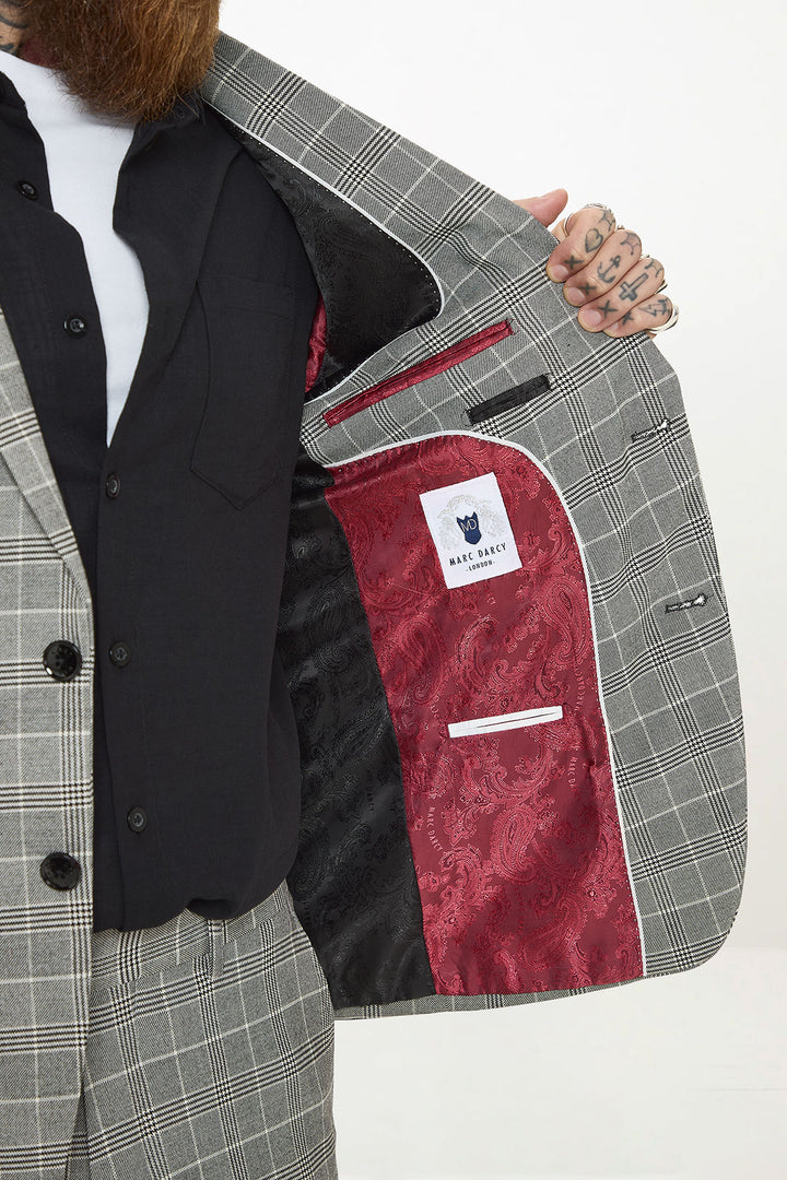 ROSS - Grey Check Two Piece Suit