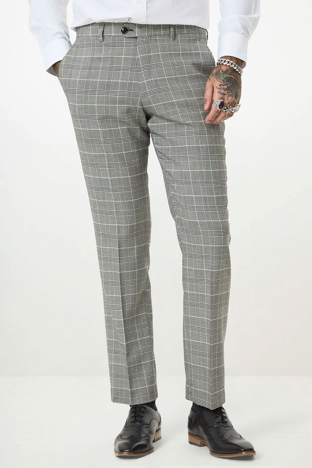 ROSS - Grey Check Two Piece Suit