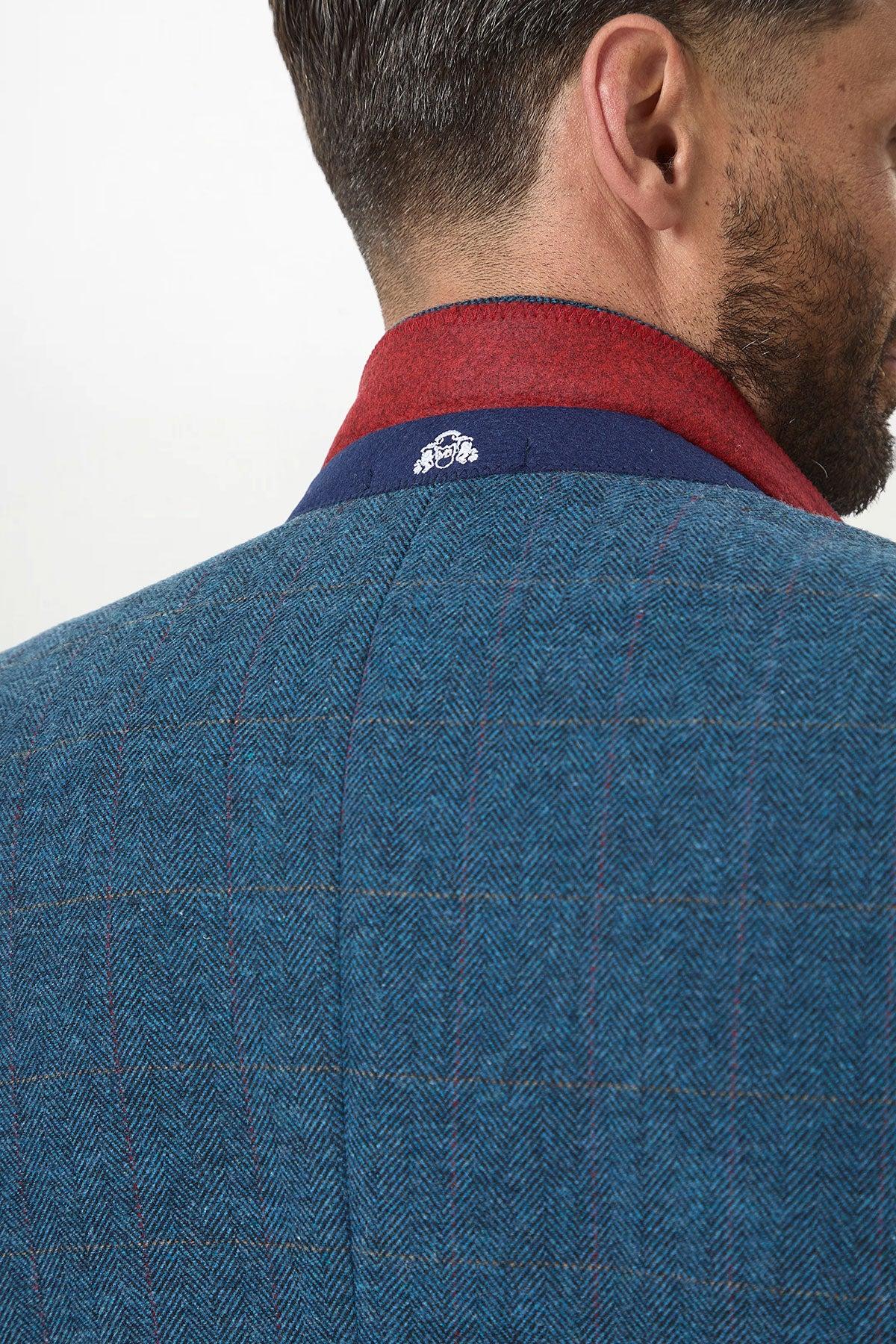 DION - Blue Tweed Check Two Piece Suit