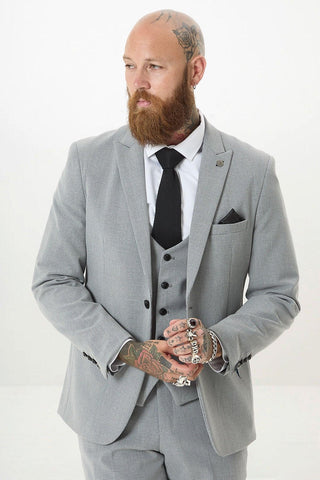 BROMLEY - Silver Grey Check Blazer