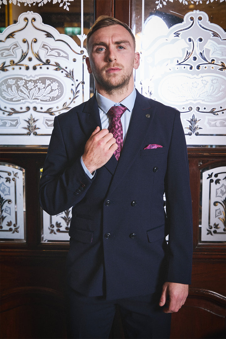 The WHU Collection - BROMLEY Navy Double Breasted Suit As Worn By Jarrod Bowen