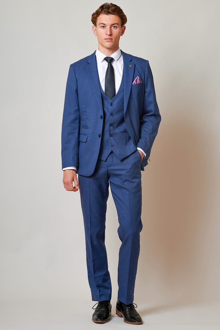 The Everton Collection | Tim Iroegbunam In ASHLEY Navy Blue Three Piece Suit