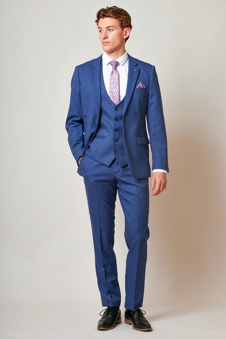 The Everton Collection | Tim Iroegbunam In ASHLEY Navy Blue Three Piece Suit