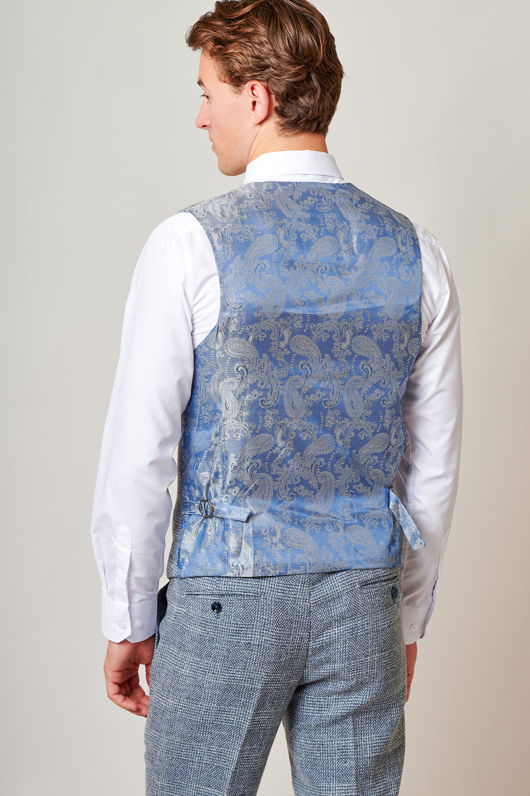 KRIS - Sky Blue Tweed Waistcoat