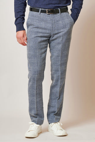 KRIS - Sky Blue Tweed Trousers