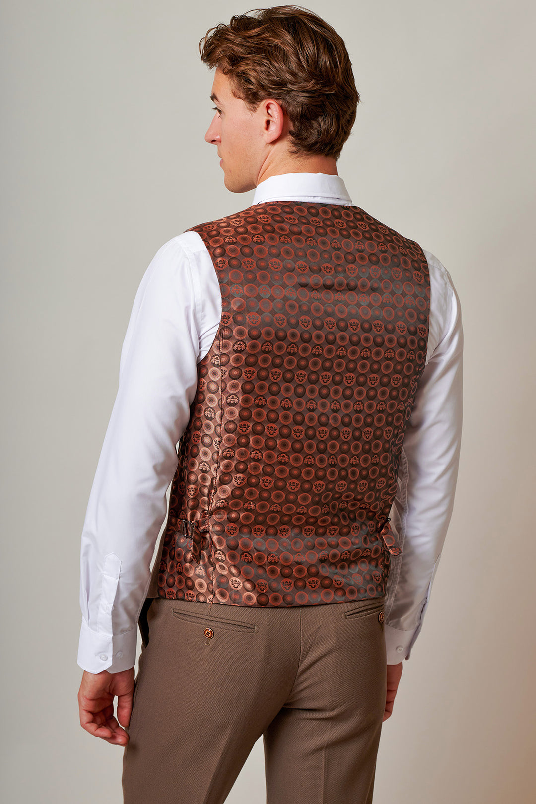 HM5 - Tan Single Breasted Waistcoat