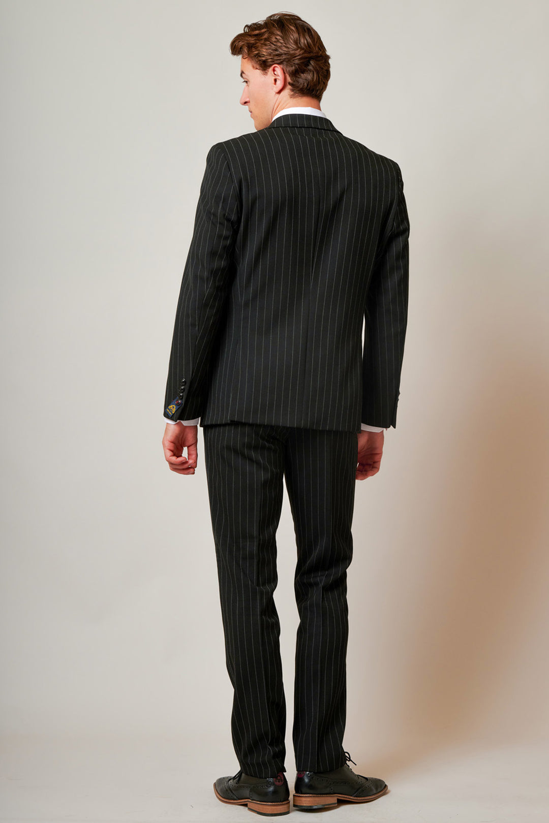 ROCCO - Black Pinstripe Double Breasted Two Piece Suit