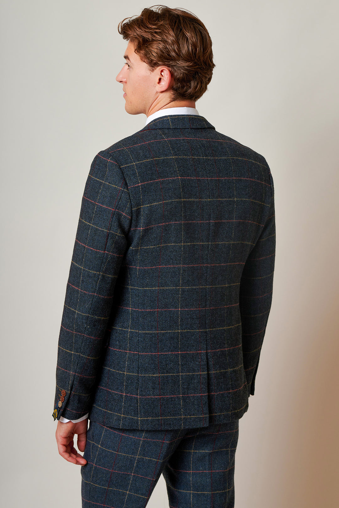 ETON - Navy Blue Tweed Check Blazer