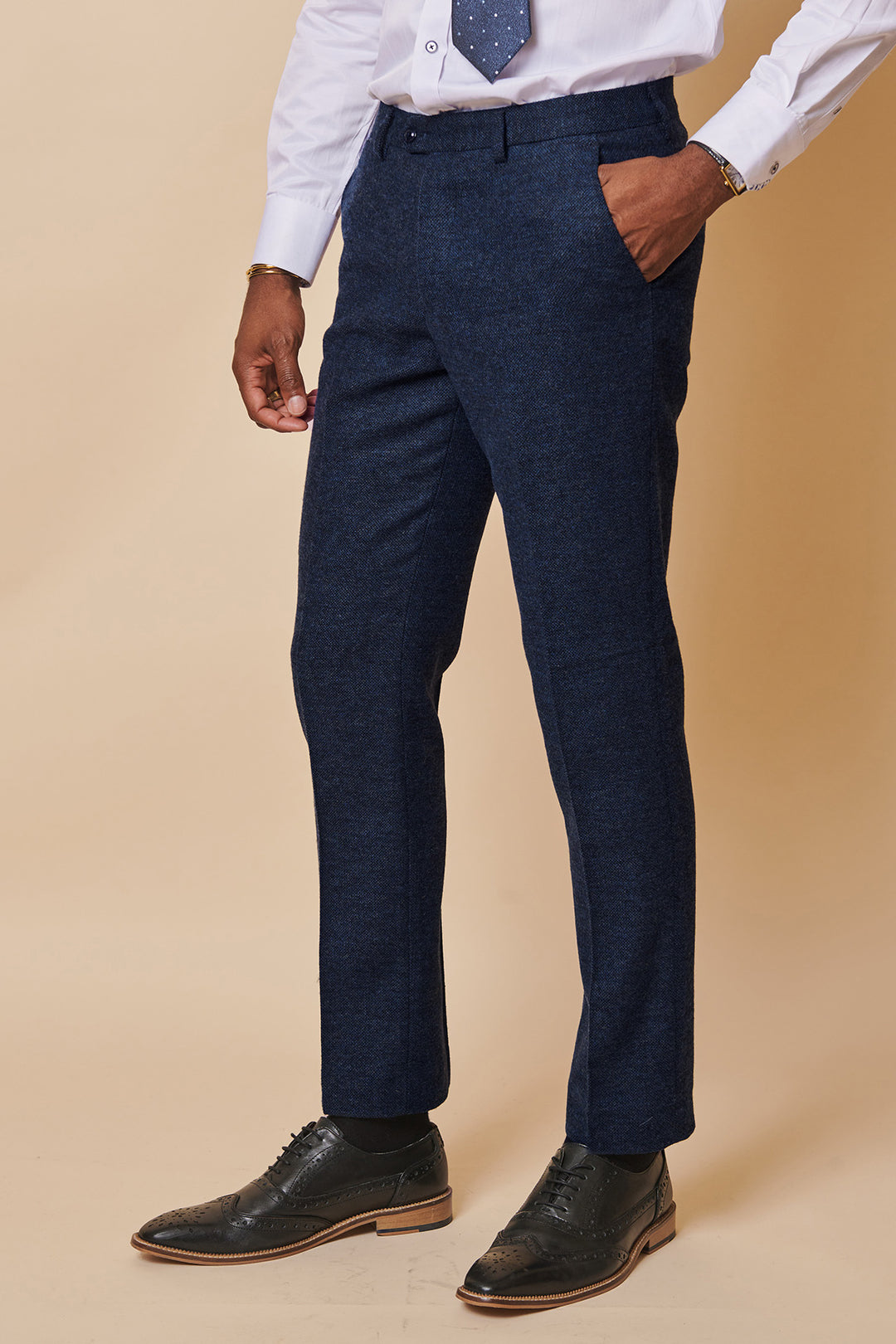 MARLOW - Navy Tweed Three Piece Suit