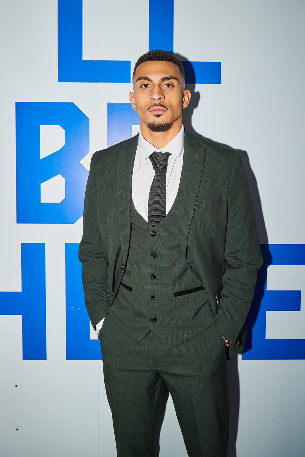 The Cardiff City F.C. Collection - BROMLEY Olive Green Check Suit As Worn By Karlan Grant