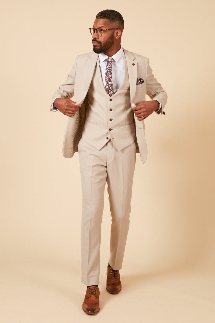 The WHU Collection - HM5 Stone Three Piece Suit As Worn By Ben Johnson