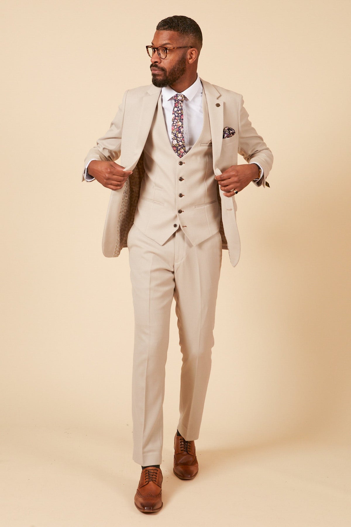 The Harry Maguire Wedding Suit - HM5 Stone Three Piece Suit – Marc